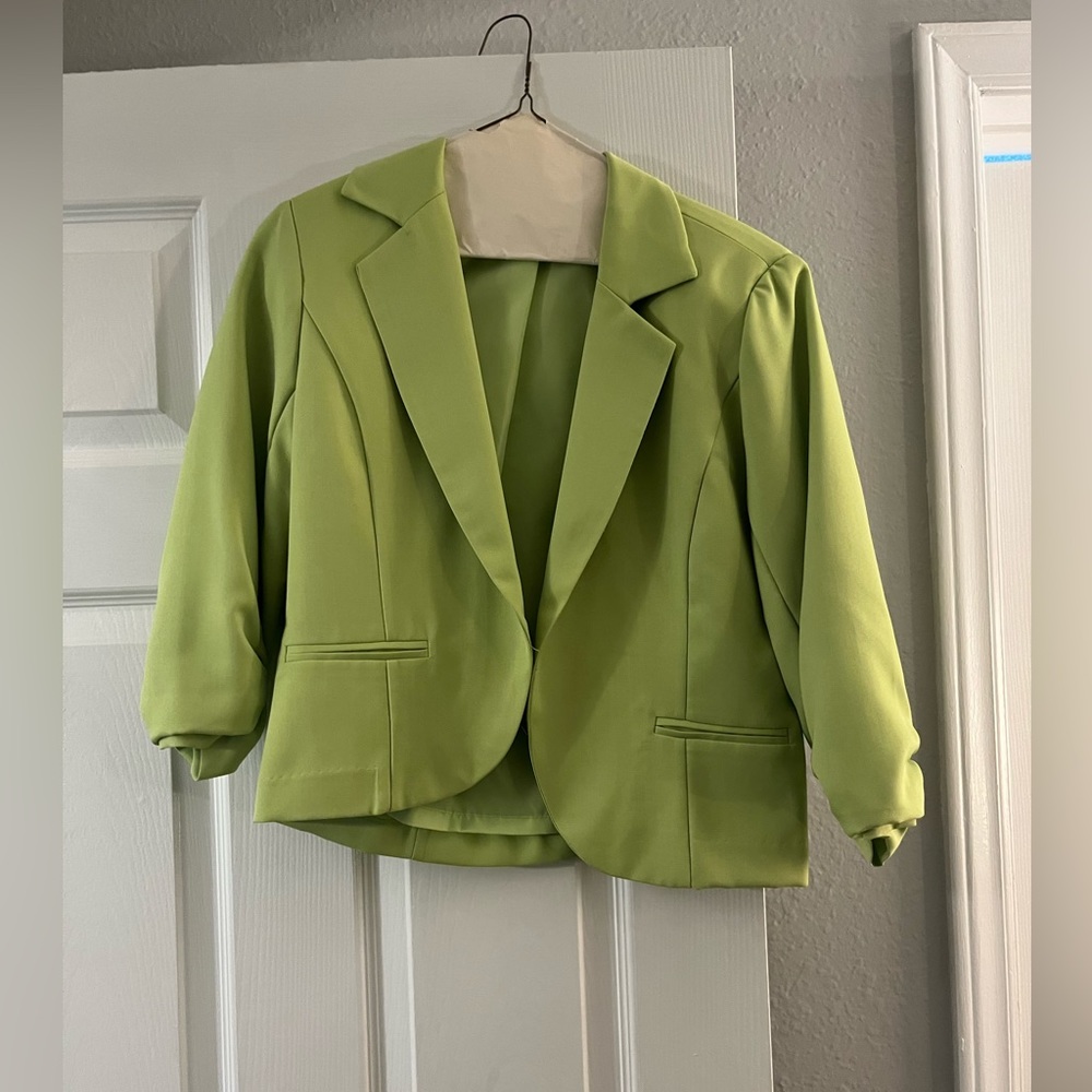 lime green suit jacket